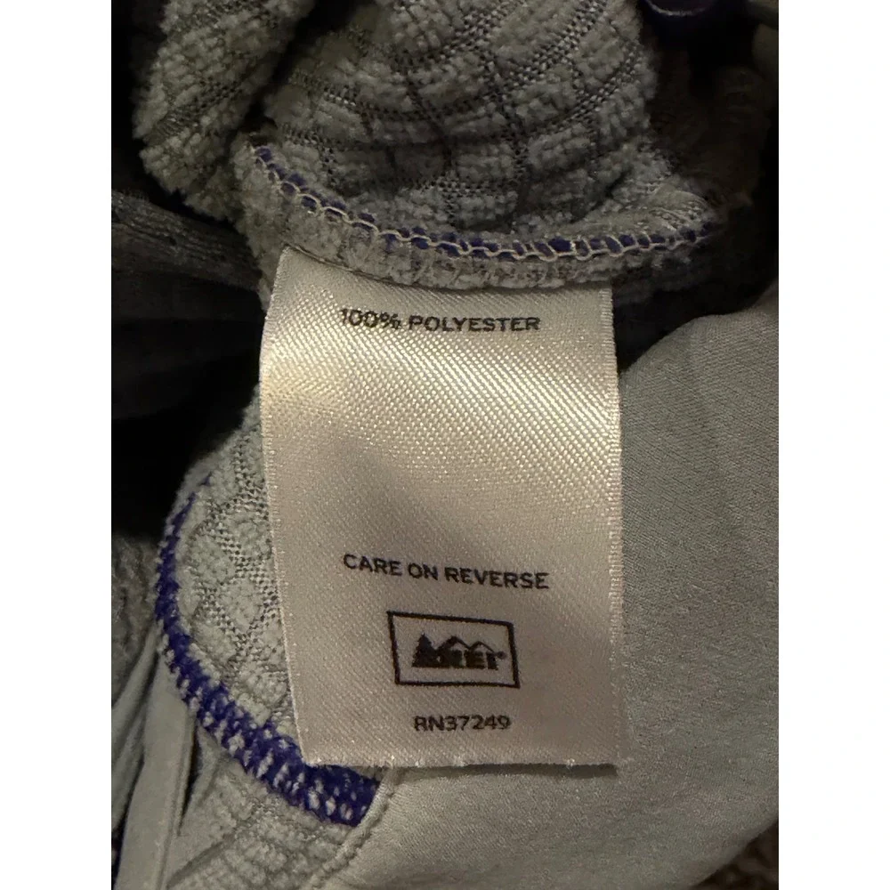 REI Fleece Vest Womens Medium Purple Full Zip Pockets Outdoor Hiking Outdoors